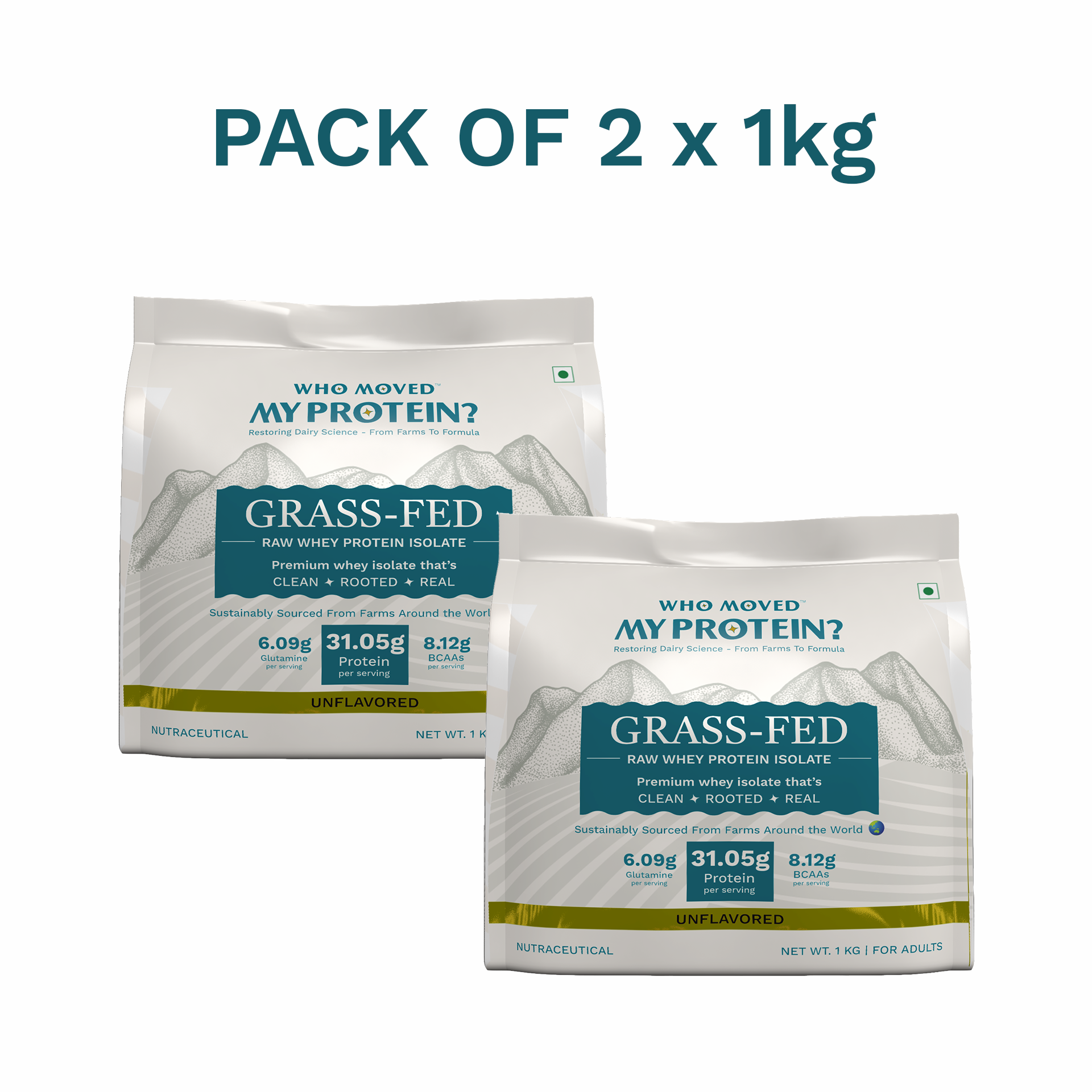 Grass Fed Whey Protein Isolate Raw - Unflavored