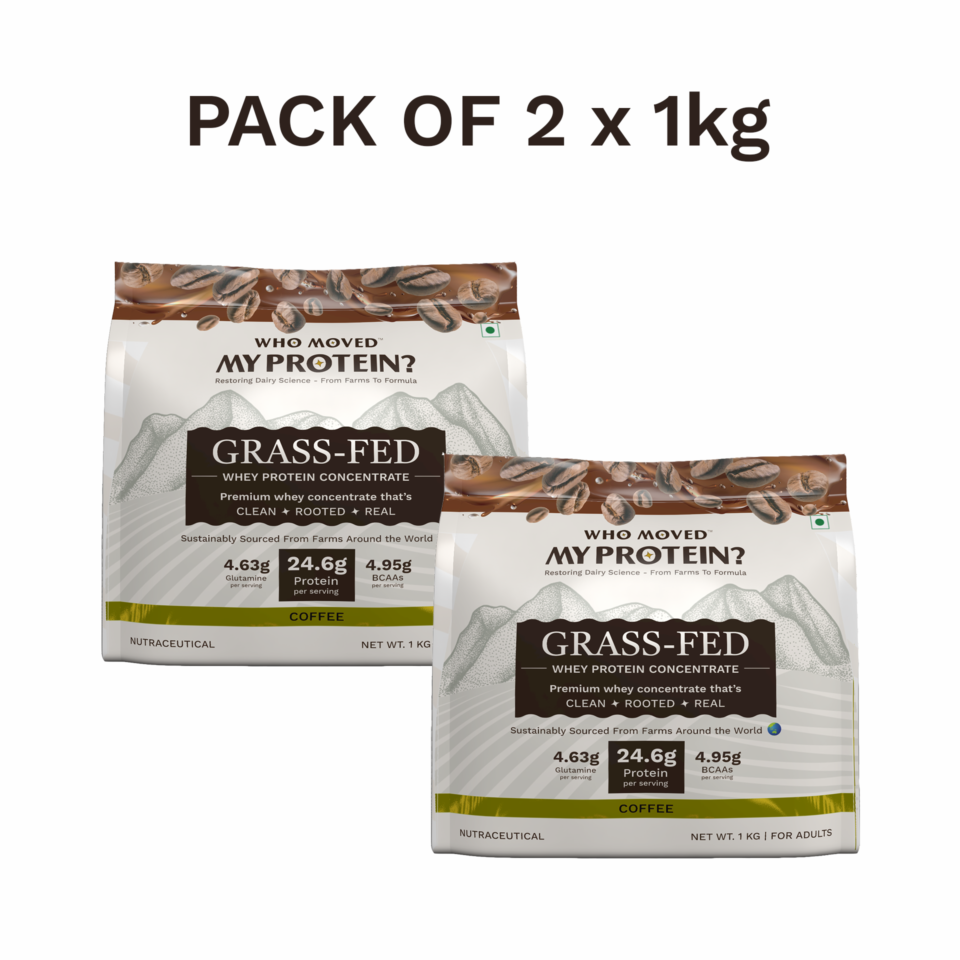 Grass Fed Whey Protein Concentrate - Coffee