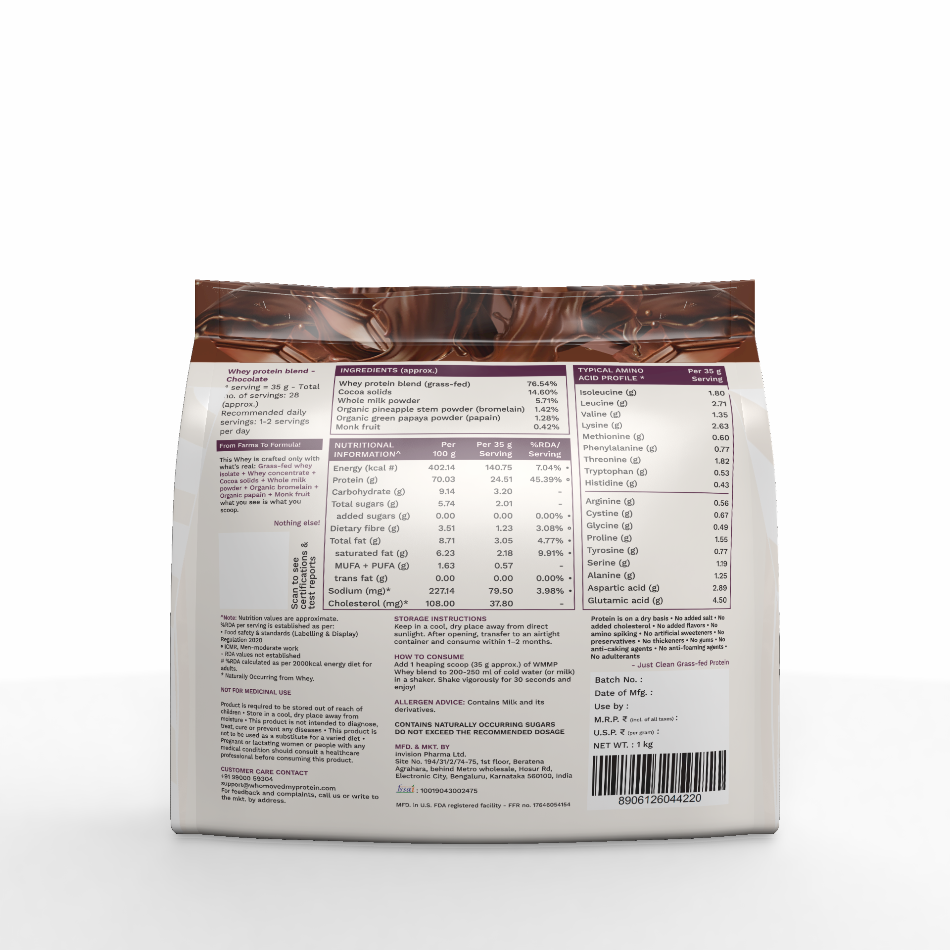 Grass Fed Whey Protein Blend - Chocolate