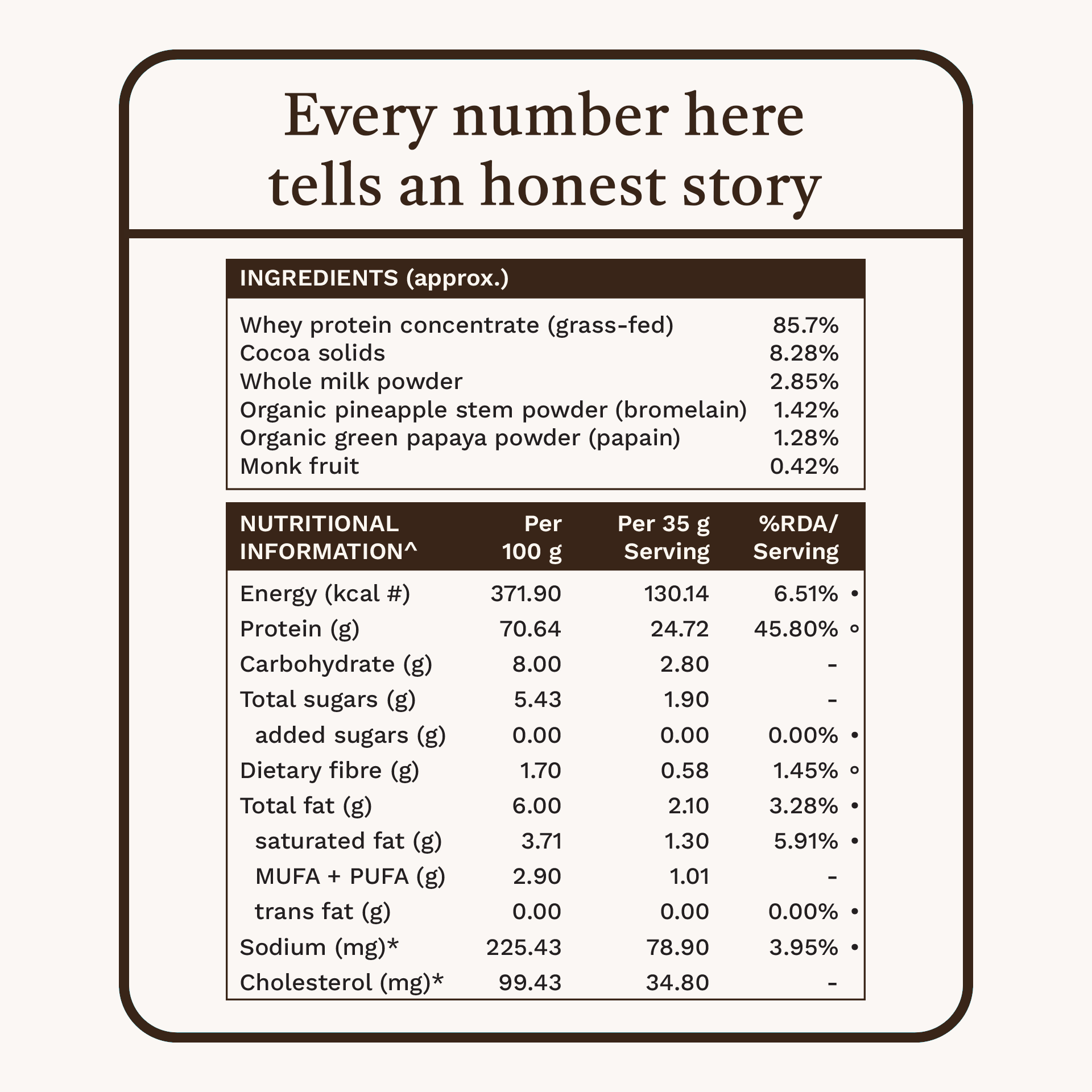 Grass Fed Whey Protein Concentrate - Chocolate