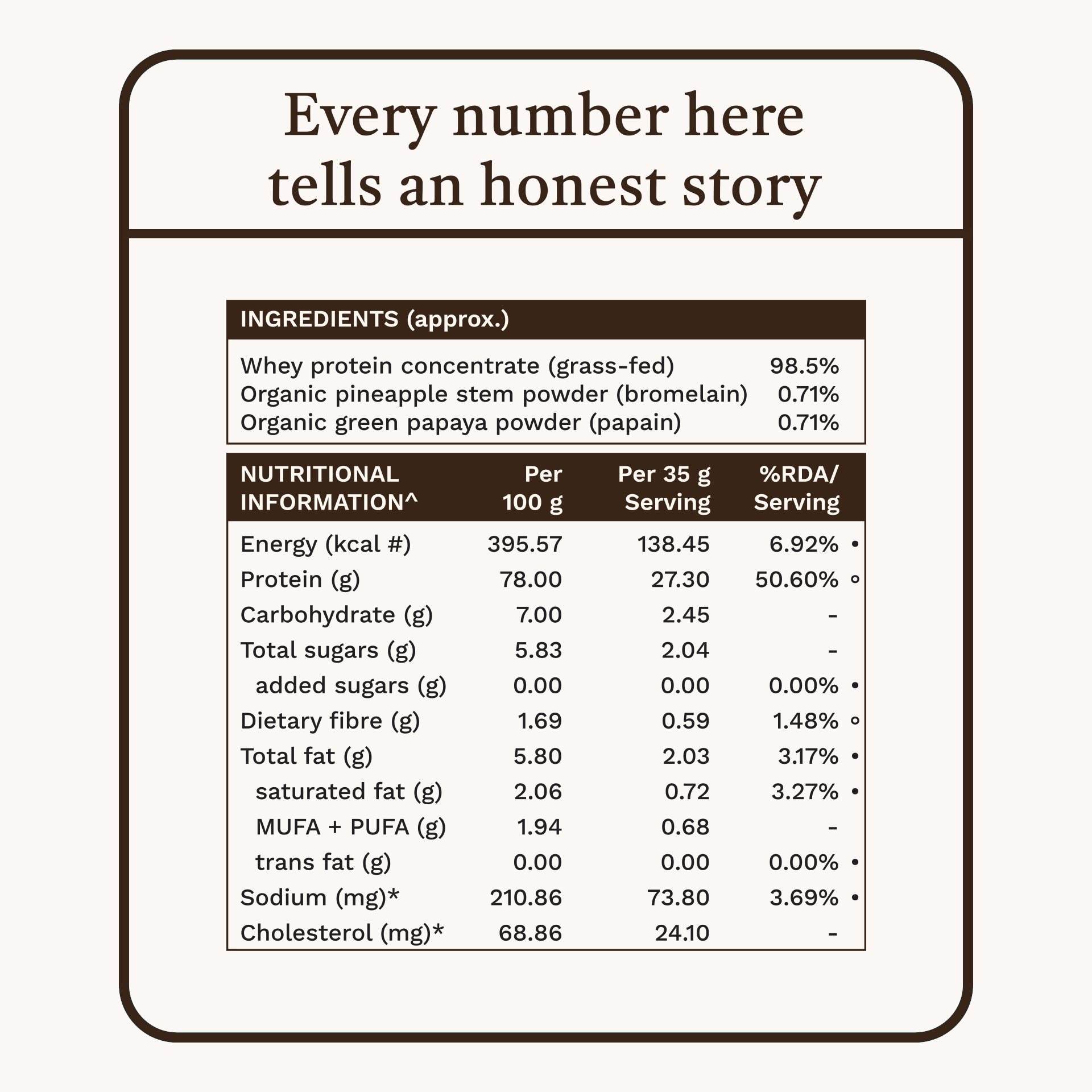 Grass Fed Whey Protein Concentrate Raw - Unflavored