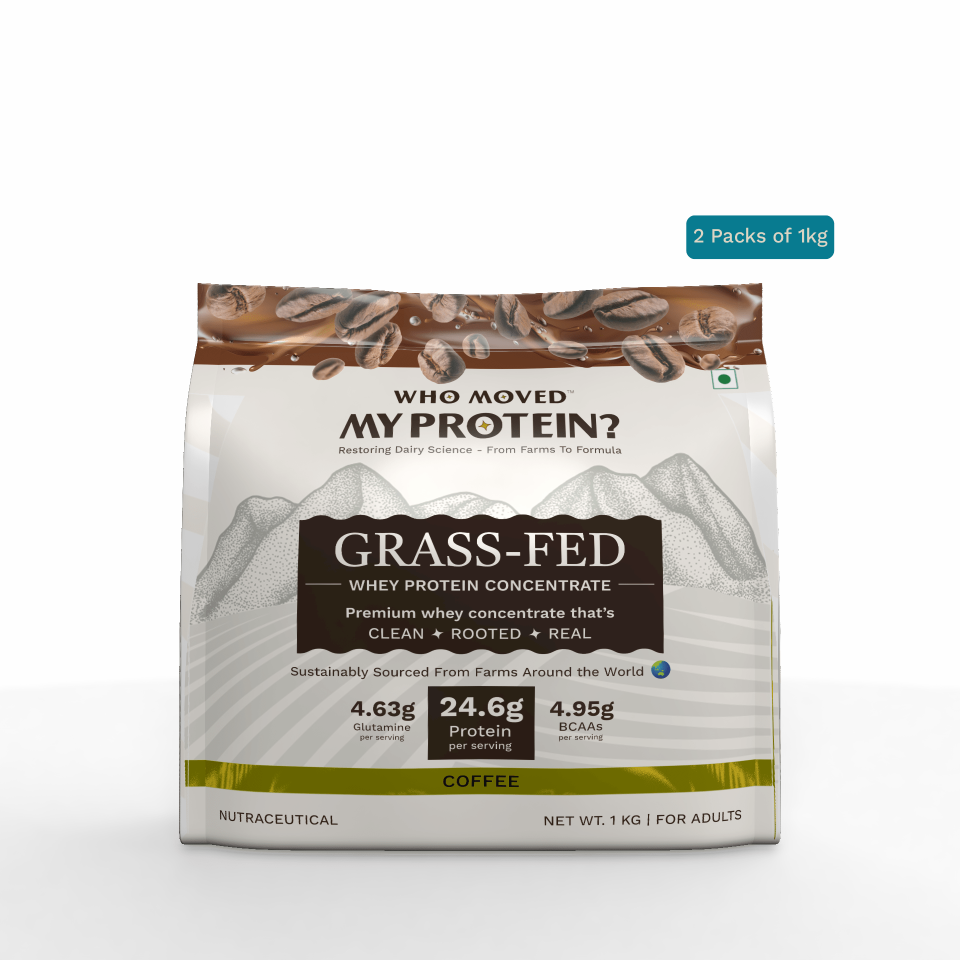 Grass Fed Whey Protein Concentrate - Coffee - Who Moved My Protein