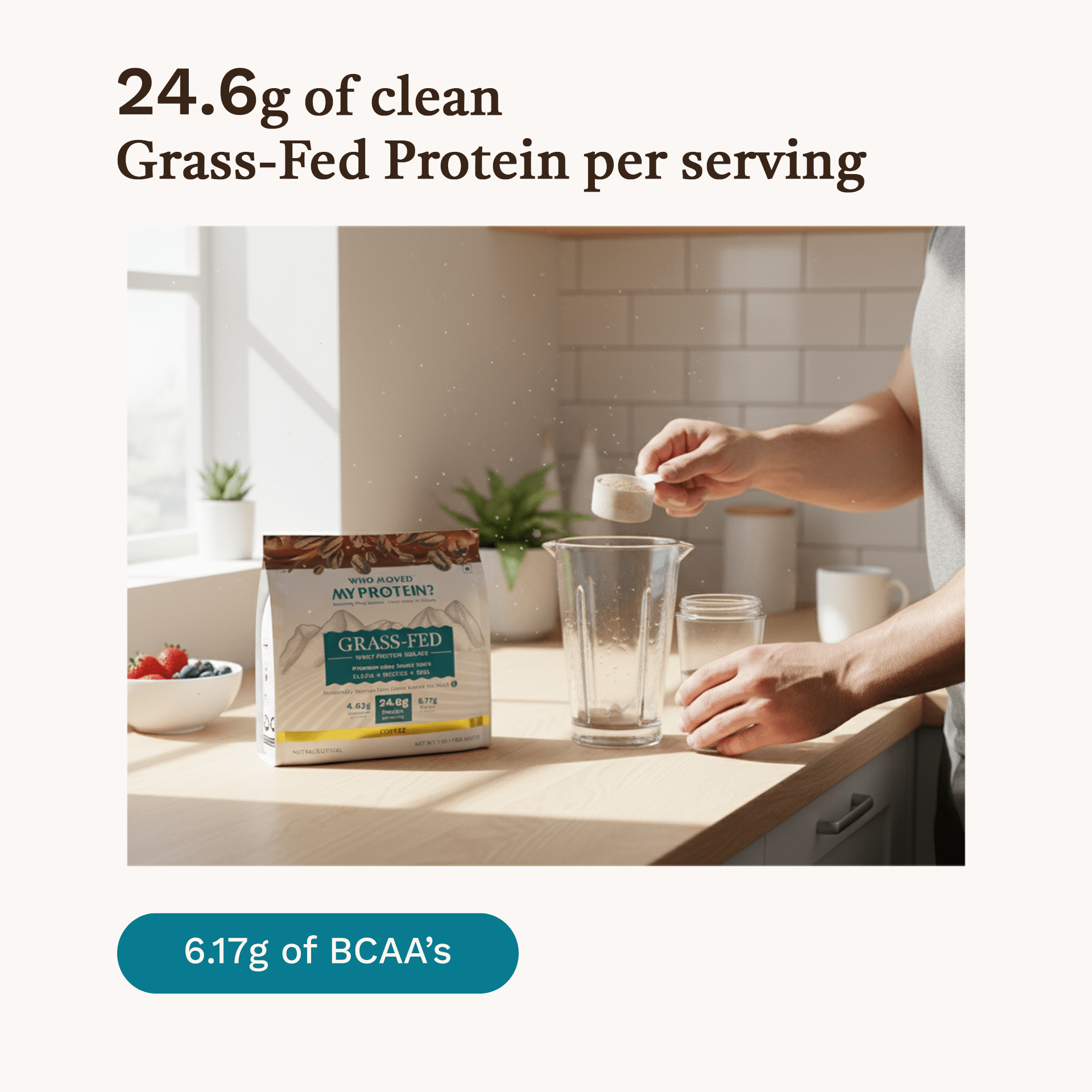 Grass Fed Whey Protein Isolate - Coffee - Who Moved My Protein